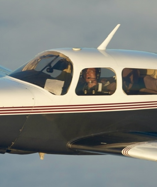 Picture taken from the lead in our two-ship formation over Monterey Bay